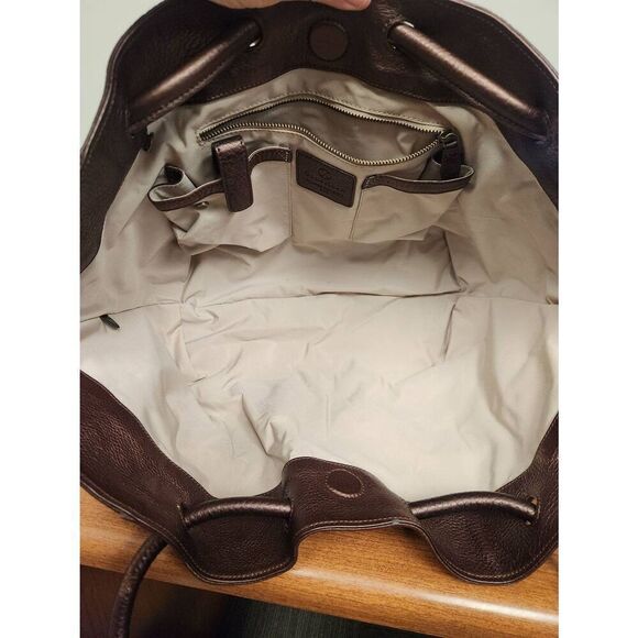 COLE HAAN VILLAGE PAILLETTE METALLIC LEATHER TOTE - Picture 8 of 12